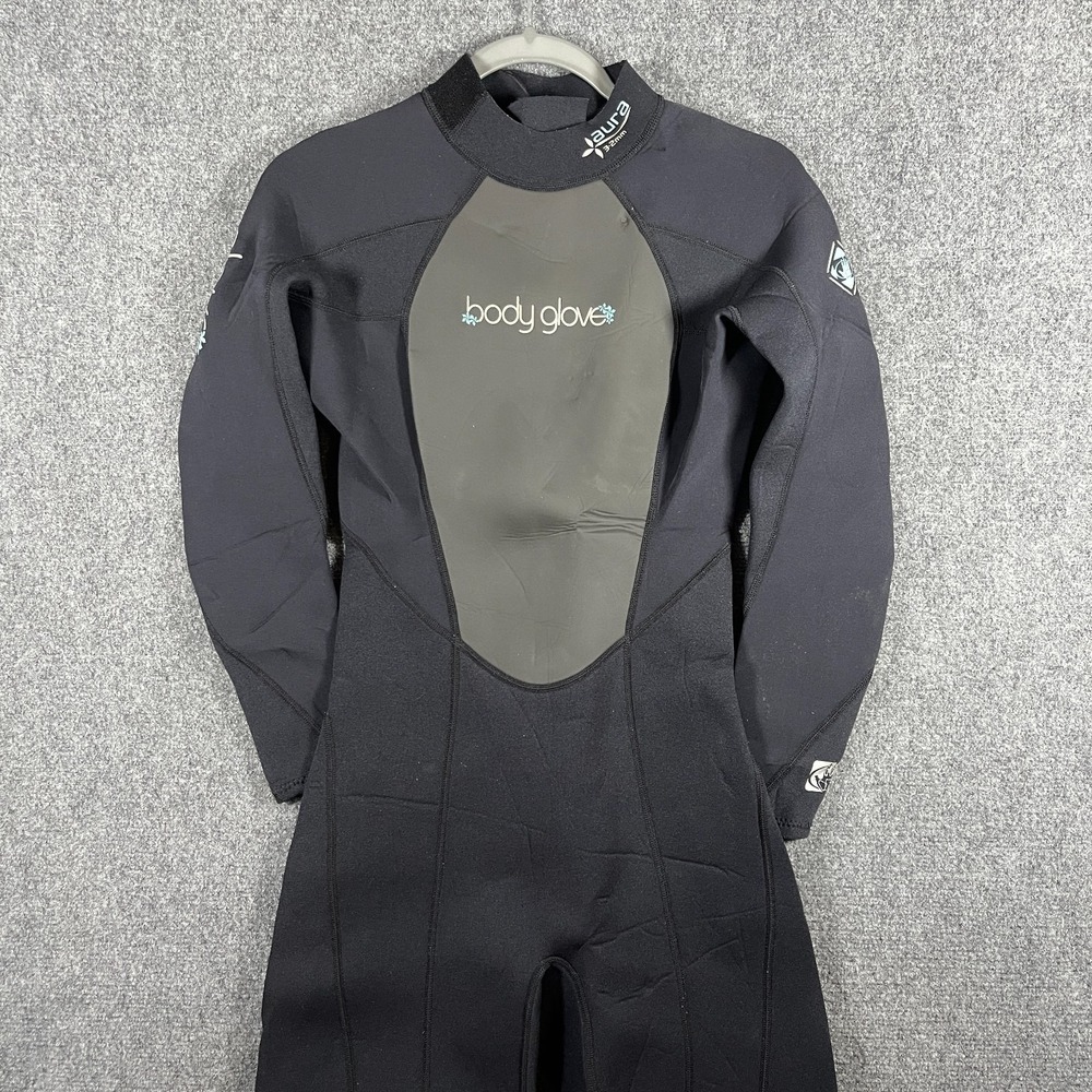 BODY GLOVE Aura 3.2 mm Full Wetsuit Black Gray Womens Size 9/10